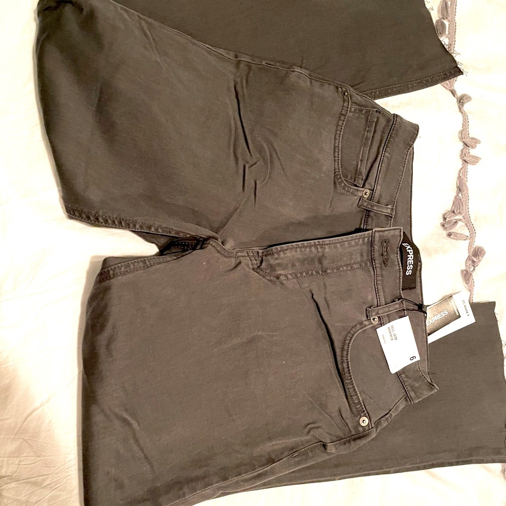 Express high-waisted crop jeans